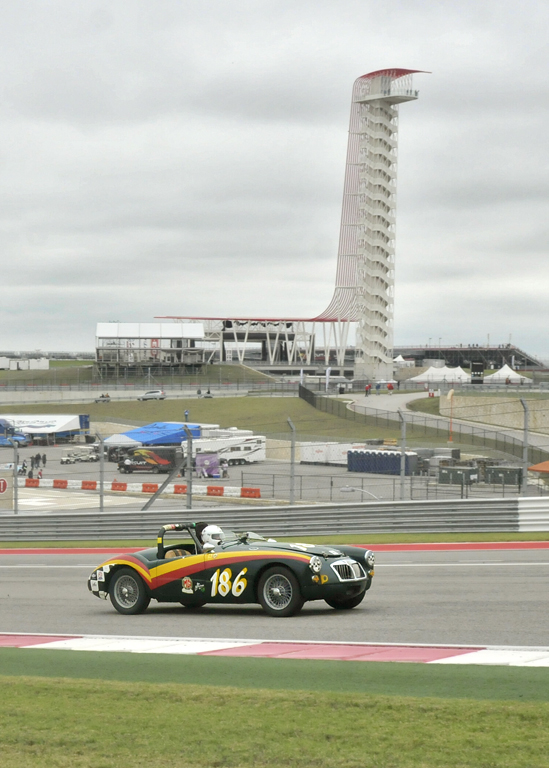 Lou Marchant in her '59 MG A