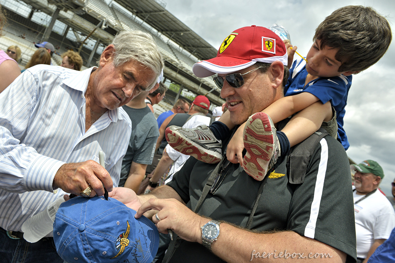 Al Unser signs